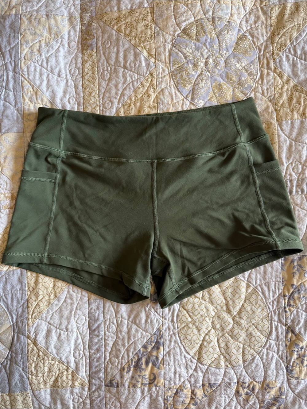 Born Primitive Olive Green Performance Athletic Shorts
